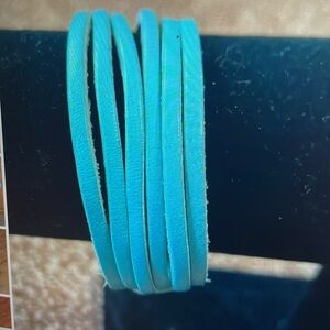 BoHo turquoise cuff leather bracelet made in Italy